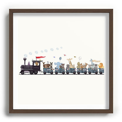 big little nursery nature train Framed Art Print Gallery Image 101