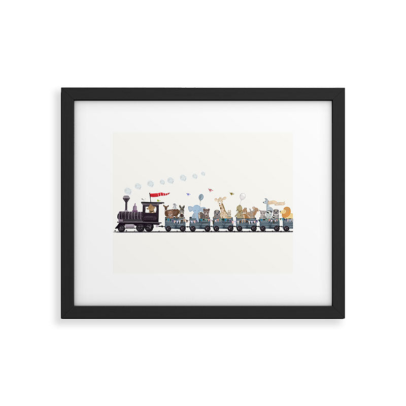 big little nursery nature train Framed Art Print Gallery Image 5