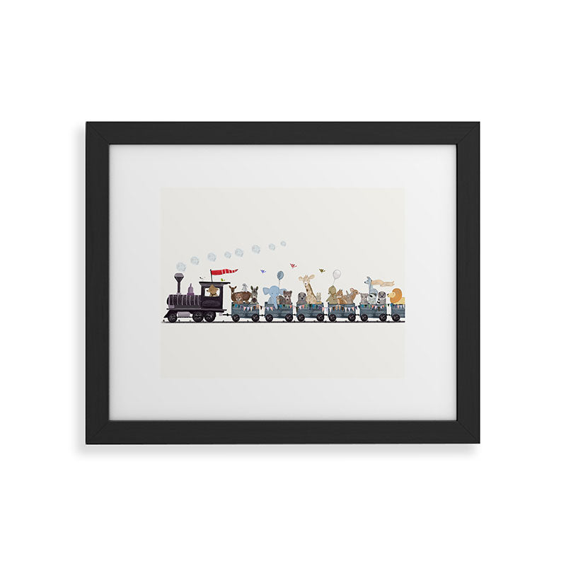big little nursery nature train Framed Art Print Gallery Image 44