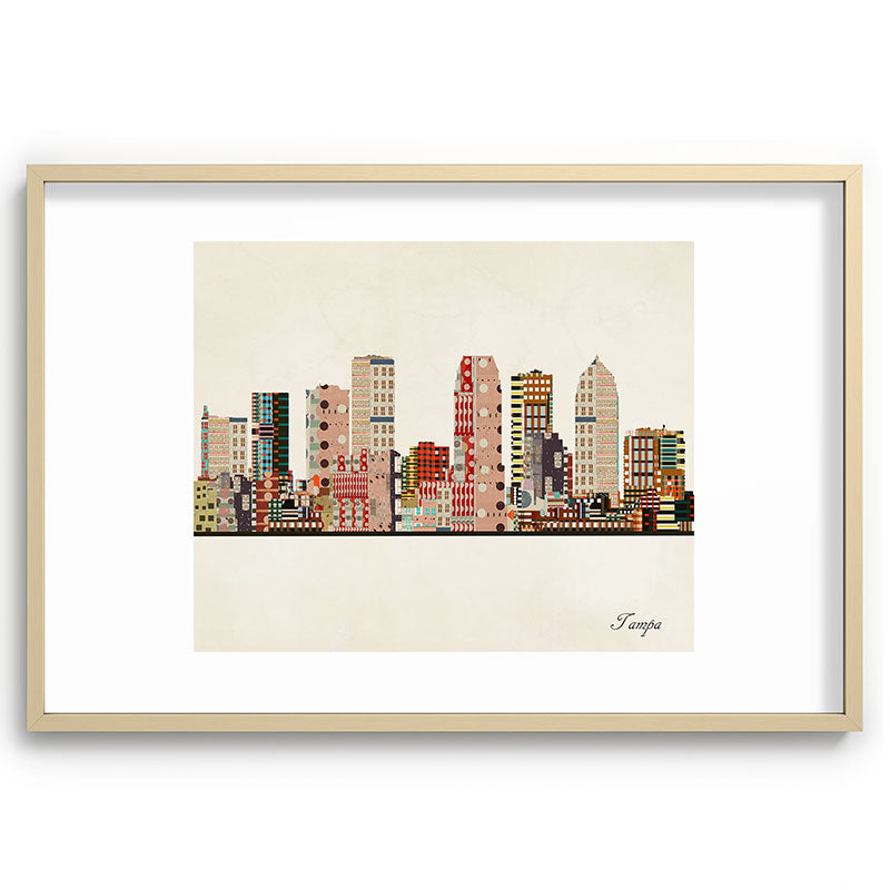 tampa skyline Framed Art Print Gallery Image 102
