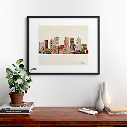 tampa skyline Framed Art Print Gallery Image 9