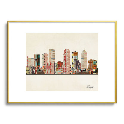 tampa skyline Framed Art Print Gallery Image 124