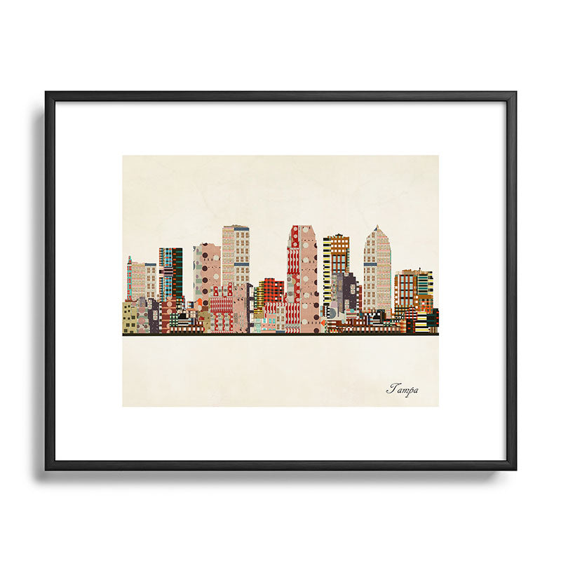 tampa skyline Framed Art Print Gallery Image 112