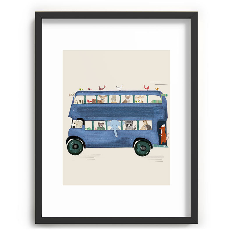 the big blue bus Framed Art Print Gallery Image 84