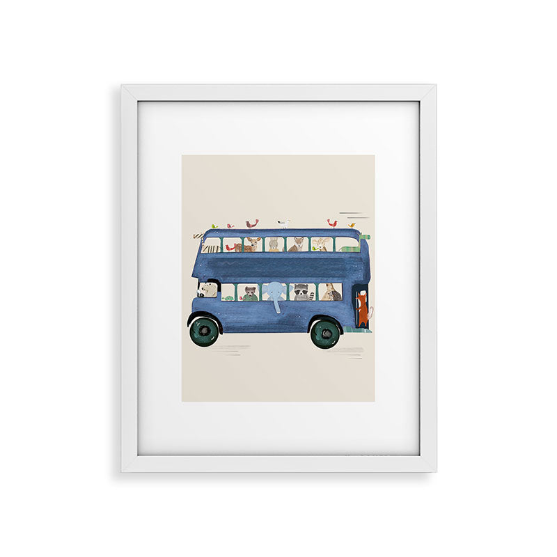 the big blue bus Framed Art Print Gallery Image 36