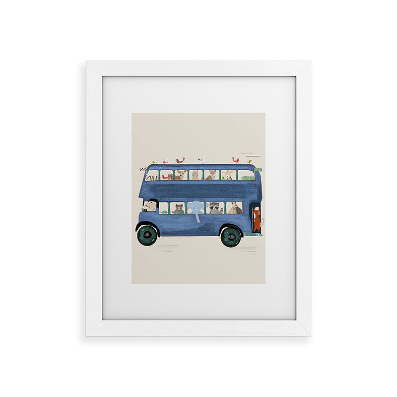 the big blue bus Framed Art Print Gallery Image 75
