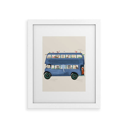the big blue bus Framed Art Print Gallery Image 75