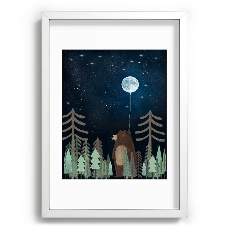 the moon balloon Framed Art Print Gallery Image 105