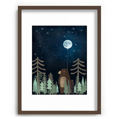 the moon balloon Framed Art Print Gallery Image 92