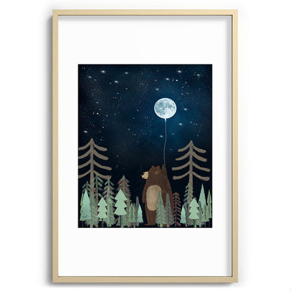 the moon balloon Framed Art Print Gallery Image 102