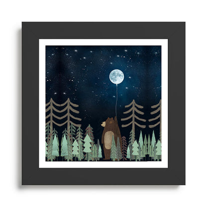 the moon balloon Framed Art Print Gallery Image 46