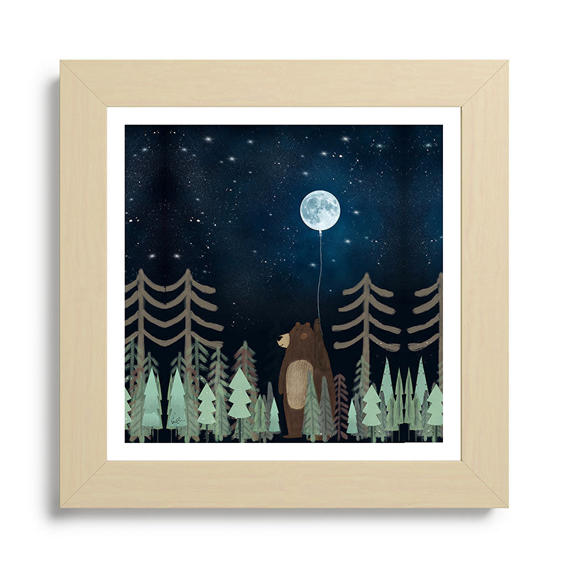 the moon balloon Framed Art Print Gallery Image 68