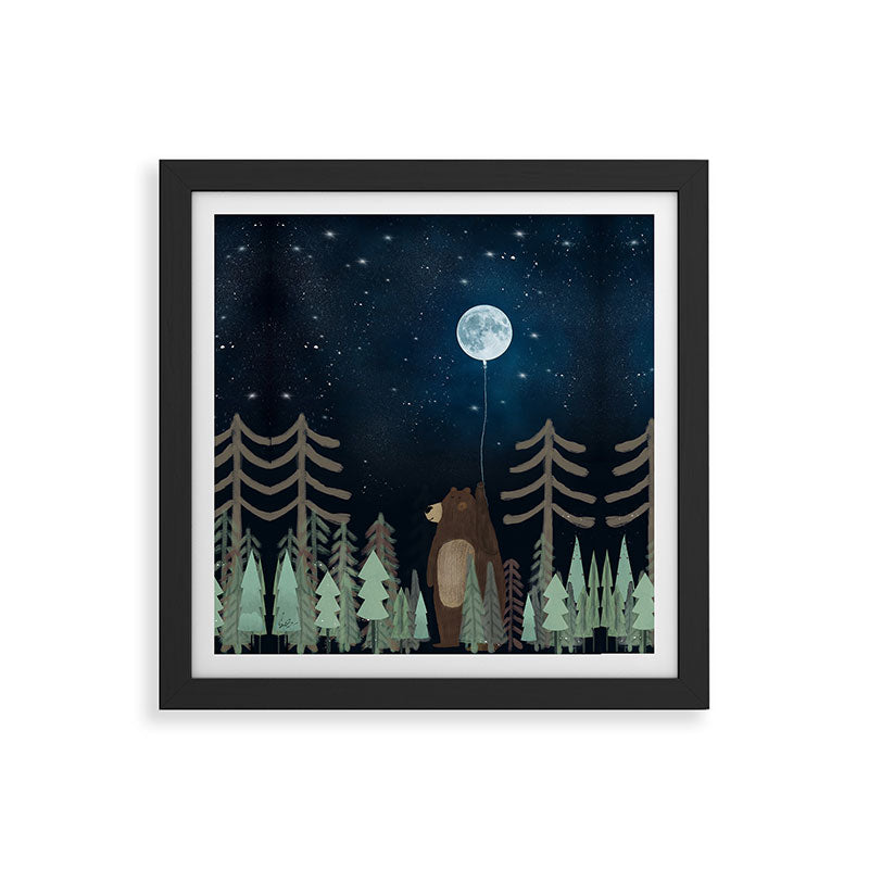 the moon balloon Framed Art Print Gallery Image 50