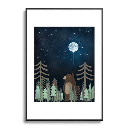 the moon balloon Framed Art Print Gallery Image 113