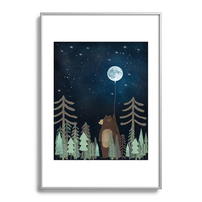 the moon balloon Framed Art Print Gallery Image 132