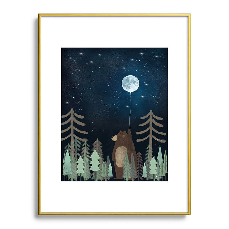 the moon balloon Framed Art Print Gallery Image 125