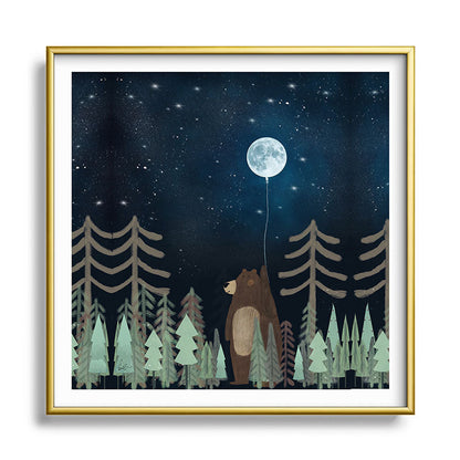 the moon balloon Framed Art Print Gallery Image 133