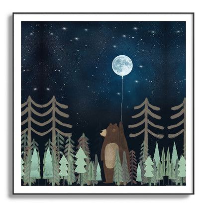 the moon balloon Framed Art Print Gallery Image 130