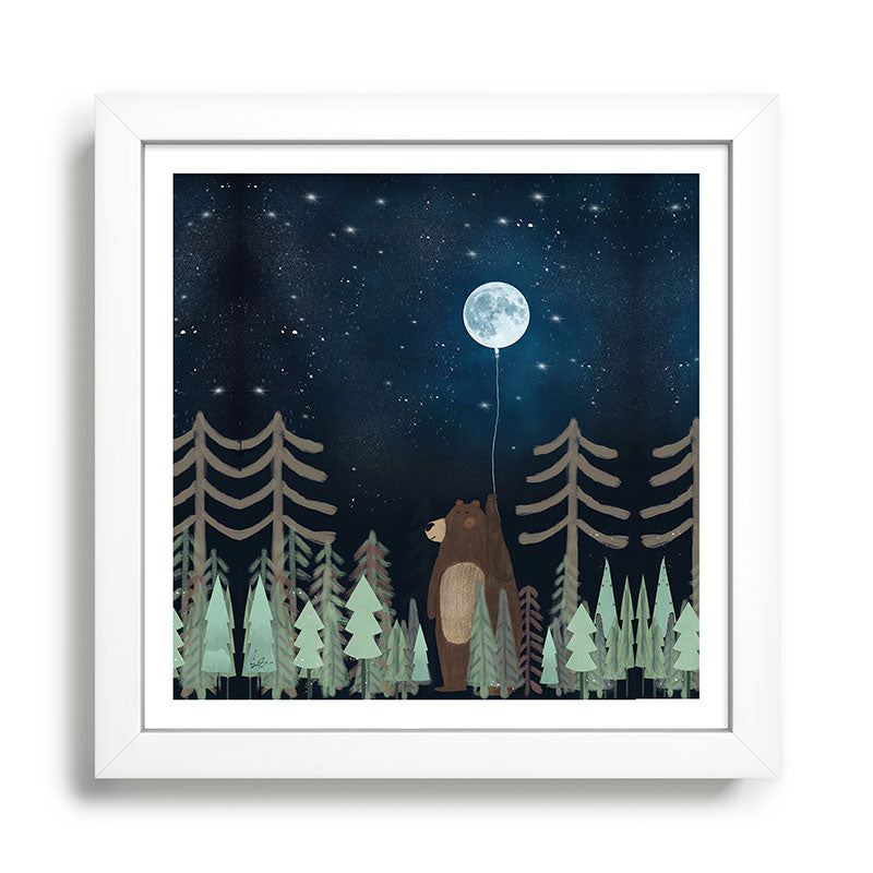 the moon balloon Framed Art Print Gallery Image 35