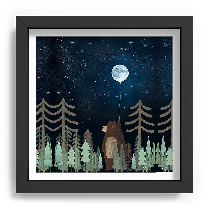 the moon balloon Framed Art Print Gallery Image 90
