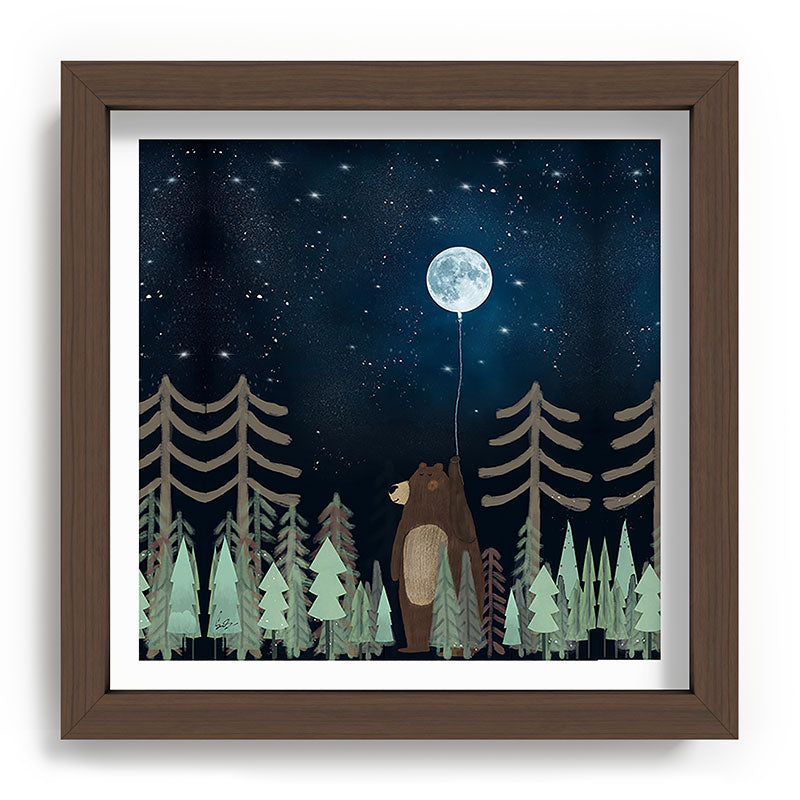 the moon balloon Framed Art Print Gallery Image 98