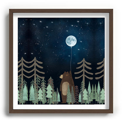 the moon balloon Framed Art Print Gallery Image 101