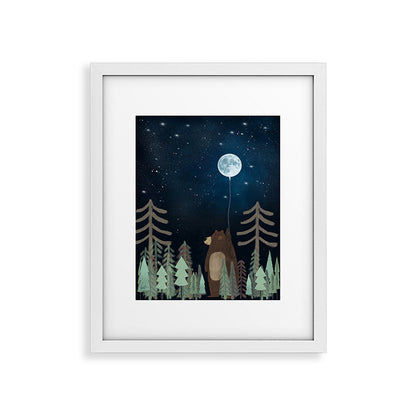 the moon balloon Framed Art Print Gallery Image 34