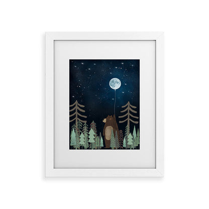 the moon balloon Framed Art Print Gallery Image 70