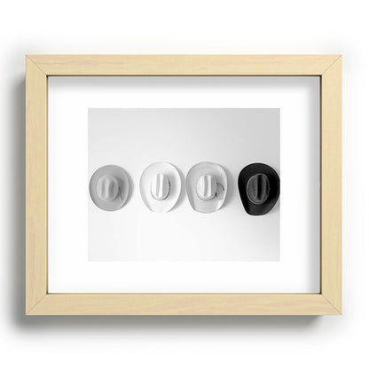Cowboy Hat Wall - Black and White Framed Art Print Gallery Image 69