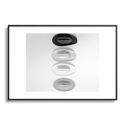 Cowboy Hat Wall - Black and White Framed Art Print Gallery Image 83