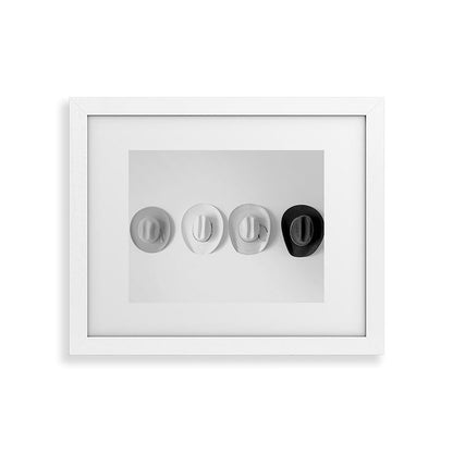 Cowboy Hat Wall - Black and White Framed Art Print Gallery Image 55