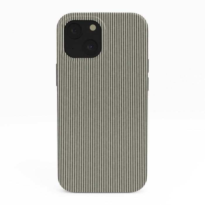 linen textured stripes - olive green iPhone Case Gallery Image 38