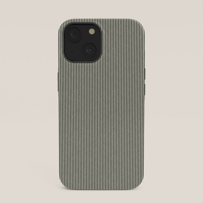 linen textured stripes - olive green iPhone Case Gallery Image 33