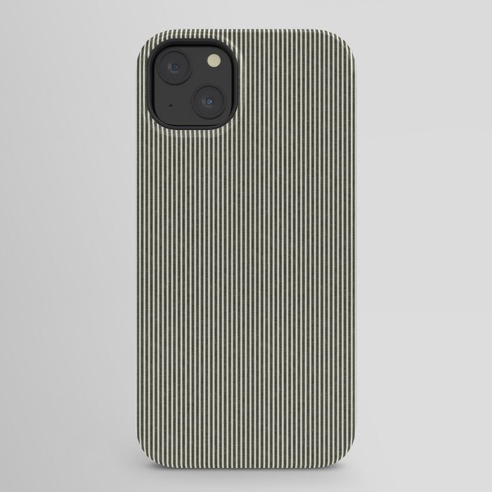 linen textured stripes - olive green iPhone Case Gallery Image 22