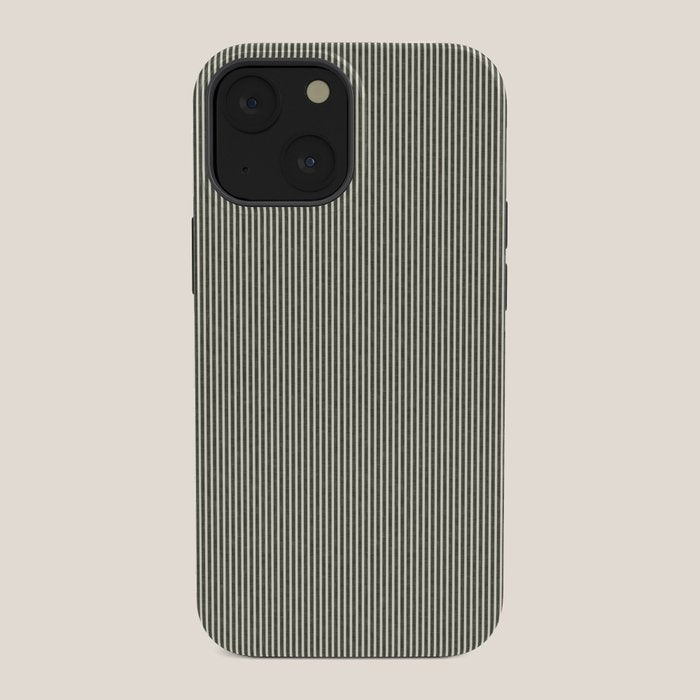 linen textured stripes - olive green iPhone Case Gallery Image 34