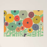 Cat in flower garden Welcome Mat Gallery Image 1