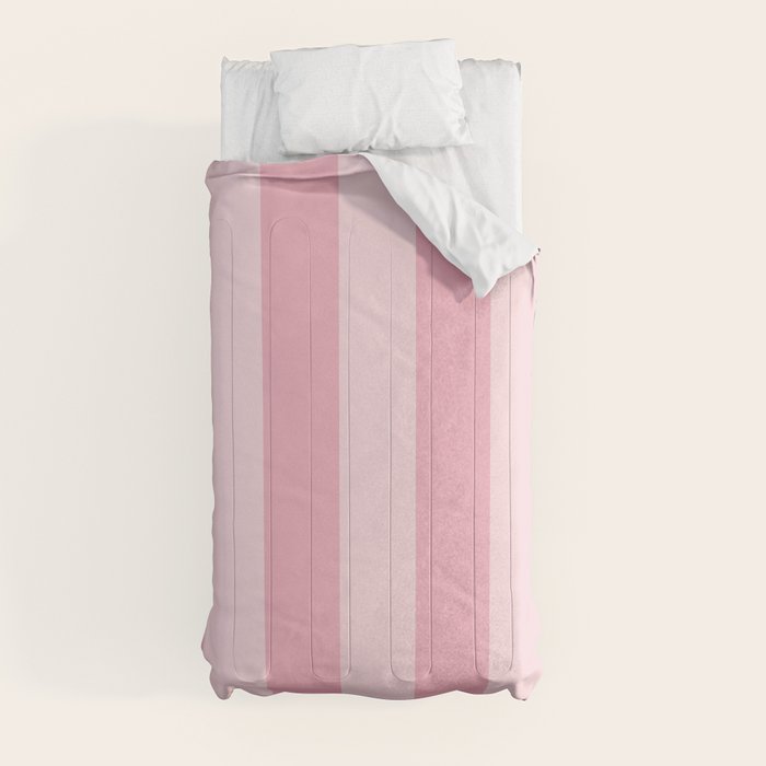 Rich Velvet Pink Rose Wide Cabana Stripes Comforter Gallery Image 9