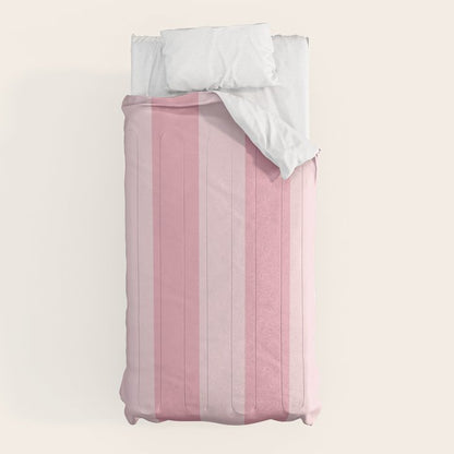 Rich Velvet Pink Rose Wide Cabana Stripes Comforter Gallery Image 10