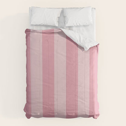 Rich Velvet Pink Rose Wide Cabana Stripes Comforter Gallery Image 1