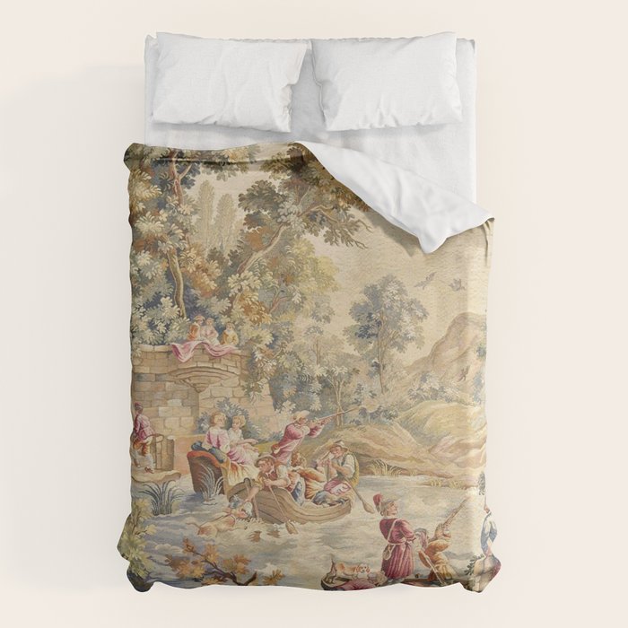 Antique Aubusson Louis XV French Tapestry Duvet Cover Gallery Image 1