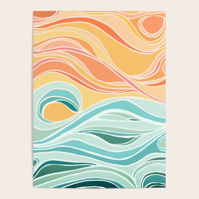 Sea and Sky Abstract Landscape Poster Gallery Image 2