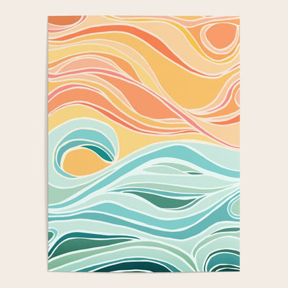 Sea and Sky Abstract Landscape Poster Gallery Image 4