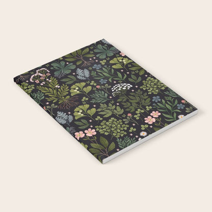 Herbarium ~ vintage inspired botanical art print ~ black Notebook Gallery Image 1
