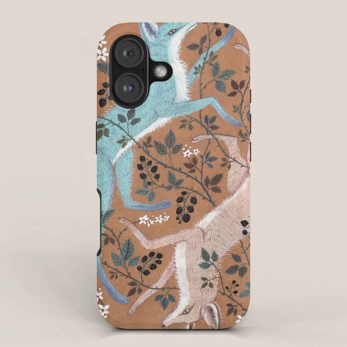 Blackberry Foxes iPhone Case Gallery Image 1