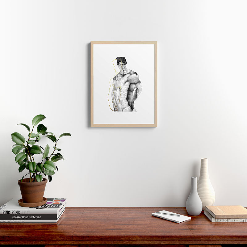 Figuration 1 (GOLD DOESN'T PRINT SHINY) Framed Art Print Gallery Image 11
