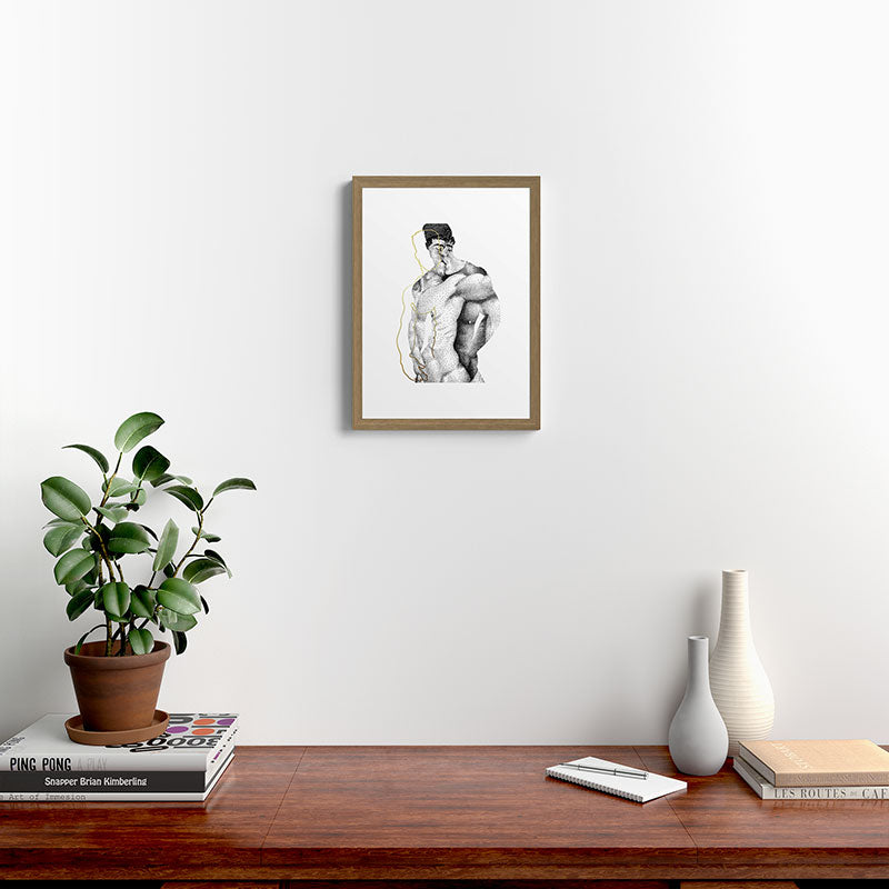 Figuration 1 (GOLD DOESN'T PRINT SHINY) Framed Art Print Gallery Image 6