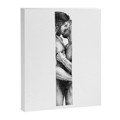 Kiss NOODDOOD Strip Canvas Print Gallery Image 3
