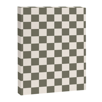 Checkerboard - Olive Green Canvas Print Gallery Image 7