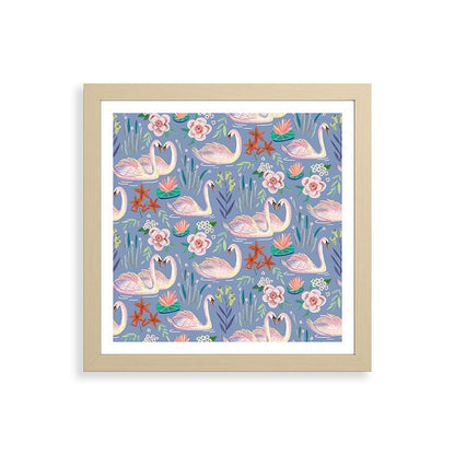 Swan Pattern Framed Art Print Gallery Image 71