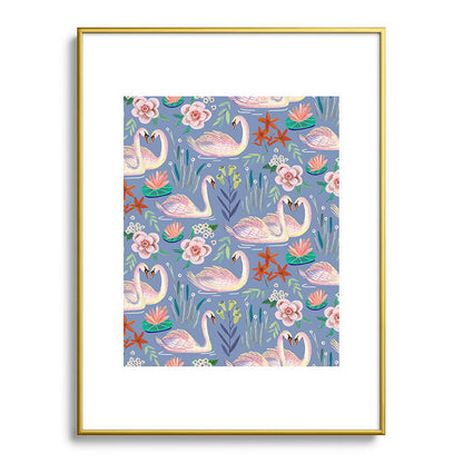 Swan Pattern Framed Art Print Gallery Image 125